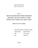 Tóm tắt Khóa luận tốt nghiệp: Một số giải pháp phát triển thị trường khách du lịch Mỹ tại công ty TNHH Thương mại và dịch vụ du lịch An Tran