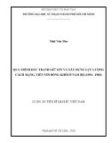 Luận án tiến sĩ Lịch sử Việt Nam: Quá trình đấu tranh giữ gìn và xây dựng lực lượng cách mạng, tiến tới Đồng Khởi ở Nam Bộ (1954 - 1960)