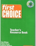 First choise Teacher's resource