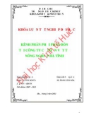 Khóa luận tốt nghiệp: Hệ thống kênh phân phối phân bón tại Công ty CP Vật tư Nông nghiệp Hà Tĩnh