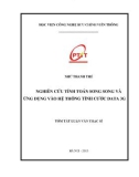 Tóm tắt luận văn Thạc sĩ: Nghiên cứu tính toán song song và ứng dụng vào hệ thống tính cước data 3G