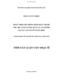 Tóm tắt Luận văn Thạc sĩ Kế toán: Hoàn thiện hệ thống kiểm soát nội bộ với việc tăng cường quản lý tài chính tại Cục Tần số vô tuyến điện