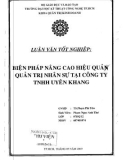 Luận văn tốt nghiệp: Biện pháp nâng cao hiệu quả quản trị nhân sự tại công ty TNHH Uyên Khang