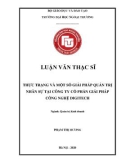 Luận văn Thạc sĩ Quản trị kinh doanh: Thực trạng và một số giải pháp quản trị nhân sự tại công ty cổ phần giải pháp công nghệ Digitech