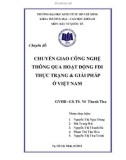 Tiểu luận: Chuyển giao công nghệ quốc tế thông qua hoạt động FDI thực trạng & giải pháp ở Việt Nam