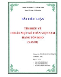 BÀI TIỂU LUẬN: TÌM HIỂU VỀ CHUẨN MỰC KẾ TOÁN VIỆT NAM HÀNG TỒN KHO