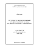 Luận văn Thạc sĩ Kế toán: Các nhân tố tác động đến tính hữu hiệu của hệ thống kiểm soát nội bộ tại Văn phòng Ủy ban nhân dân tỉnh Bình Dương