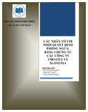 Tiểu luận: Các nhân tố cho phối quyết định phòng ngừa: bằng chứng từ các công ty Croatia và Slovenia