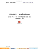 Báo cáo thường niên năm 2009 của Vina Cafe - Hương vị của thiên nhiên