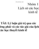 Đề tài Lý luận giá trị qua các trường phải và các tác giả của lịch sử các học thuyết kinh tế