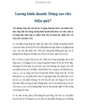 Lương kinh doanh: Dùng sao cho hiệu quả?