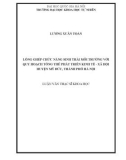 Luận văn Thạc sĩ Khoa học: Lồng ghép chức năng sinh thái môi trường với quy hoạch tổng thể phát triển kinh tế-xã hội huyện Mỹ Đức, thành phố Hà Nội