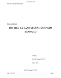 Báo cáo tiểu luận: Tìm hiểu và đánh giá các sản phẩm bánh gạo