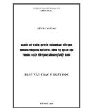 Luận văn Thạc sĩ Luật học: Người có thẩm tiến hành tố tụng trong Cơ quan điều tra hình sự Quân đội trong Luật tố tụng Hình sự Việt Nam