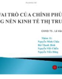 Tiểu luận: Vai trò của chính phủ trong nền kinh tế thị trường