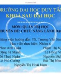 Tiểu luận quản trị học: Chức năng lãnh đạo