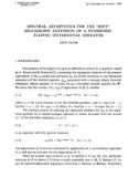 Báo cáo toán học: Spectral asymptotics for the soft selfadjoint extension of a symmetric elliptic differential operator 