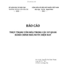 THỰC TRẠNG VĂN HÓA TRONG CÁC CƠ QUAN HÀNH CHÍNH NHÀ NƯỚC HIỆN NAY- GVHD: Lê trọng Tấn