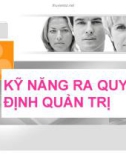 Tiểu luận: Kỹ năng ra quyết định quản trị