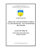 Luận văn Thạc sĩ: Chiến lược cạnh tranh dịch vụ khoan của liên doanh Việt - Nga Vietsovpetro đến năm 2020