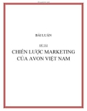 BÀI LUẬN ĐỀ TÀI: CHIẾN LƯỢC MARKETING CỦA AVON VIỆT NAM