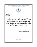 Đề tài NHẬN DẠNG VÀ ĐO LƯỜNG RỦI RO CỦA NGÂN HÀNG THƯƠNG MẠI CỔ PHẦN SÀI GÒN THƯƠNG TÍN 