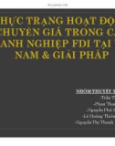 Thuyết trình: Thực trạng hoạt động chuyển giá trong các doanh nghiệp FDI tại Việt Nam và giải pháp