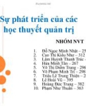 Tiểu luận: Sự phát triển của các học thuyết quản trị