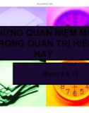 Tiểu luận: Những quan niệm mới trong quản trị hiện nay