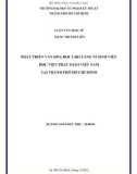 Luận văn Thạc sĩ Giáo dục học: Phát triển văn hóa đọc cho Tăng Ni sinh viên Học viện Phật giáo Việt Nam tại Thành phố Hồ Chí Minh