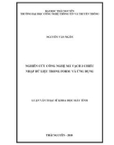 Luận văn Thạc sĩ Khoa học máy tính: Nghiên cứu công nghệ mã vạch 2 chiều nhập dữ liệu trong form và ứng dụng