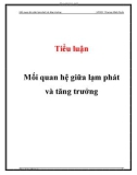 Tiểu luận: Mối quan hệ giữa lạm phát và tăng trưởng kinh tế