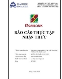 Báo cáo thực tập nhận thức: Ngân hàng Nông nghiệp và Phát triển Nông thôn Việt Nam Chi nhánh quận 5