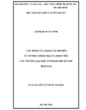 Luận án Tiến sĩ Chính trị học: Tác động của mạng xã hội đến tư tưởng chính trị của sinh viên các trường đại học ở thành phố Hà Nội hiện nay