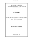 Luận văn Thạc sĩ Kinh tế: Truyền dẫn bất cân xứng giữa lãi suất chính sách và lãi suất bán lẻ