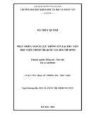 Luận văn Thạc sĩ Thông tin Thư viện: Phát triển nguồn lực thông tin tại thư viện Học viện Chính trị Quốc gia Hồ Chí Minh