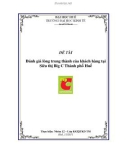 Tiểu luận: Đánh giá lòng trung thành của khách hàng tại Siêu thị Big C Thành phố Huế