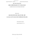 Tiểu luận: Quan hệ Việt Nam- Hoa Kỳ 1986-1995 giai đoạn bước ngoặt tiến tới bình thường hóa