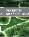 Tiểu luận: PROBIOTIC VAI TRÒ VÀ ỨNG DỤNG