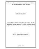 Luận văn Thạc sĩ: Phân tích báo cáo tài chính của công ty cổ phần thương mại và dịch vụ Vinacomin
