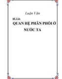 ĐỀ TÀI: QUAN HỆ PHÂN PHỐI Ở NƯỚC TA