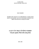 Luận văn Thạc sĩ Nông nghiệp: Tìm hiểu thực trạng và vai trò sinh kế của hoạt động dịch vụ du lịch hộ tại các xã vùng đệm vườn quốc gia Phong Nha Kẻ Bàng, tỉnh Quảng Bình