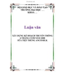 Luận văn: XÂY DỰNG KẾ HOẠCH TRUYỀN THÔNG 6 THÁNG CUỐI NĂM 2008 SỮA TIỆT TRÙNG ANCOMILK