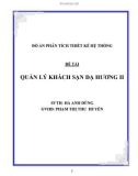 ĐỀ TÀI: QUẢN LÝ KHÁCH SẠN DẠ HƯƠNG II