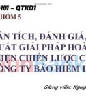 Bài thuyết trình: Phân tích, đánh giá, đề xuất giải pháp chiến lược của công ty bảo hiểm IAI