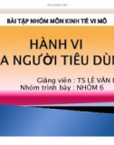 Tiểu luận: Hành vi của người tiêu dùng