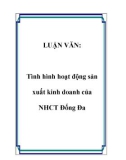 LUẬN VĂN: Tình hình hoạt động sản xuất kinh doanh của NHCT Đống Đa