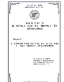 Tiểu luận: Kỹ năng soạn thảo bản luận cứ bảo vệ đương sự trong vụ án hành chính