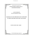 Luận văn Thạc sĩ Giáo dục học: Giáo dục kỹ năng mềm cho Tăng Ni sinh viên của Học viện Phật giáo Việt Nam tại Huế