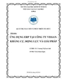 Tiểu luận Quản trị thay đổi và phát triển tổ chức: Ứng dụng ERP tại công ty Vissan kháng cự, động lực và giải pháp